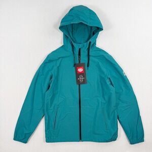 686 Unix Hooded Jacket Size M Mens Deep Lake Blue KCR915, NEW
